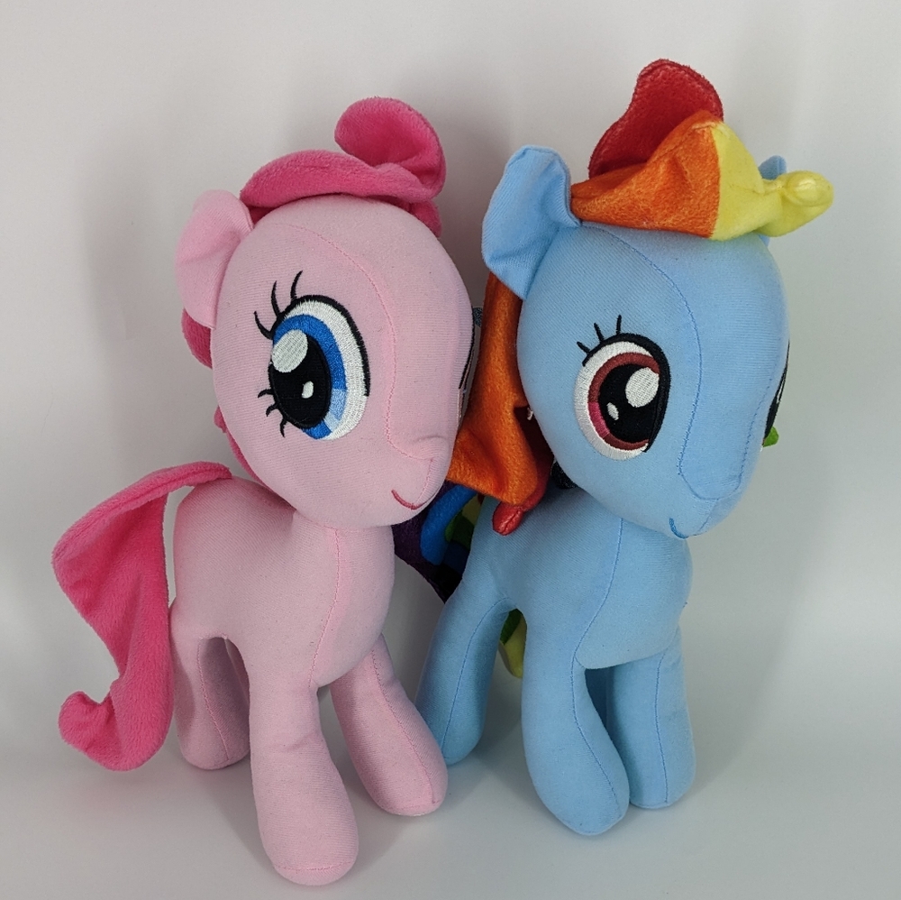 My Little Pony Pinkie Pie and Rainbow Dash Plushies